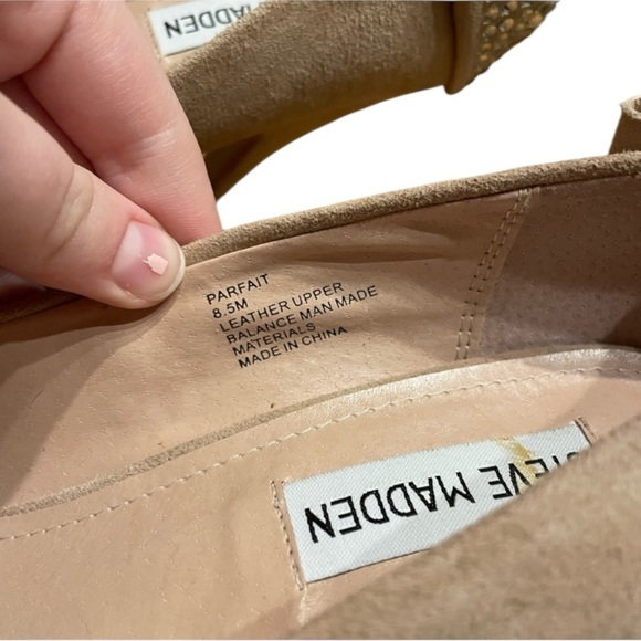 Steve Madden Parfait Blush Suede Diamond Bow High Heels Women’s Size 8.5 - Picture 12 of 14